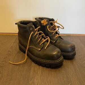 ROOTS WOMEN BROWN BOOTS TUFF LEATHER MADE IN CANADA 🇨🇦 SIZE 7-7.5